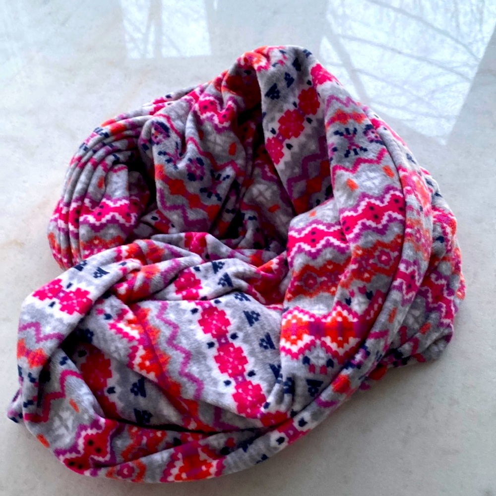 Super soft micro fleece infinity scarf